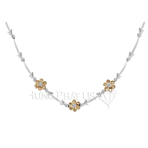 18K White Gold Diamond Necklace N37268