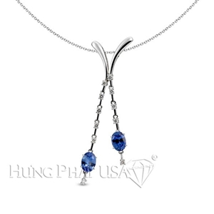 Blue Sapphire Diamond Pendant P0924