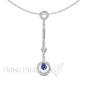 Blue Sapphire Diamond Pendant P1057