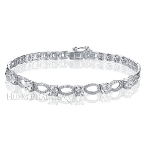 18K White Gold Diamond Bracelet L0216