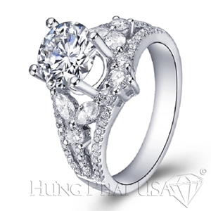Prong Diamond Engagement Ring Setting B2696