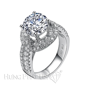 18K White Gold Diamond Engagement Ring Setting B2757