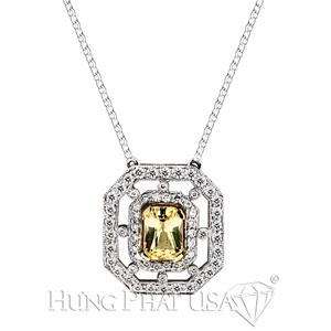 18K White Gold Diamond Pendant HPPD0828