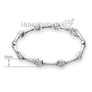 Diamond 18K White Gold Bracelet H04345B