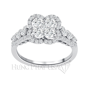 18K White Gold Diamond Ring R91901