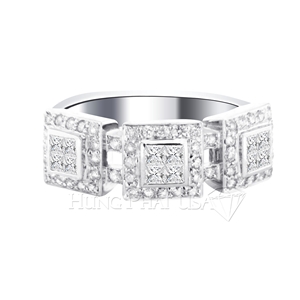 14K White Gold Diamond Ring B70989