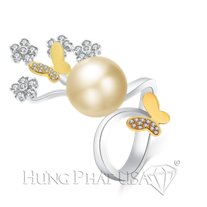 18K White Gold South Sea Pearl Ring B39077