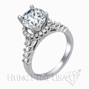 18K White Gold Diamond Ring Setting B2648
