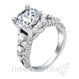18K White Gold Diamond Engagement Ring Setting Style B70508