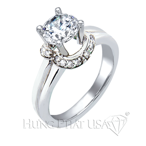 18K White Gold Diamond Engagement Ring Setting Style B68526
