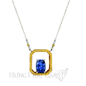 Blue Sapphire & Diamond Necklaces P1069