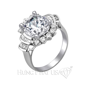 18K White Gold Diamond Engagement Ring Setting B1092