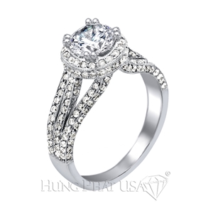 14K White Gold Diamond Engagement Ring Setting B1422A