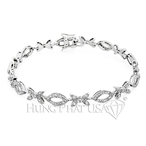 18K White Gold Diamond Bracelet Style L0108