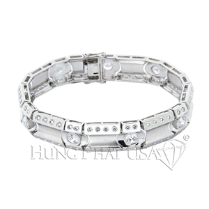 18K White Gold Diamond Bracelet Style L0189