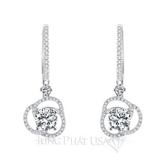 Diamond Dangling Earrings Setting Style E50242