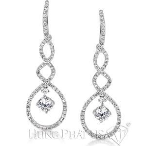 18K White Gold Fashion Diamond Earrings E68507