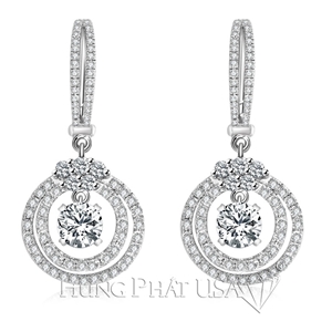Diamond Dangling Earrings Setting E10522