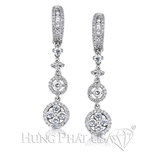 Diamond Dangling Earrings Setting E9829A
