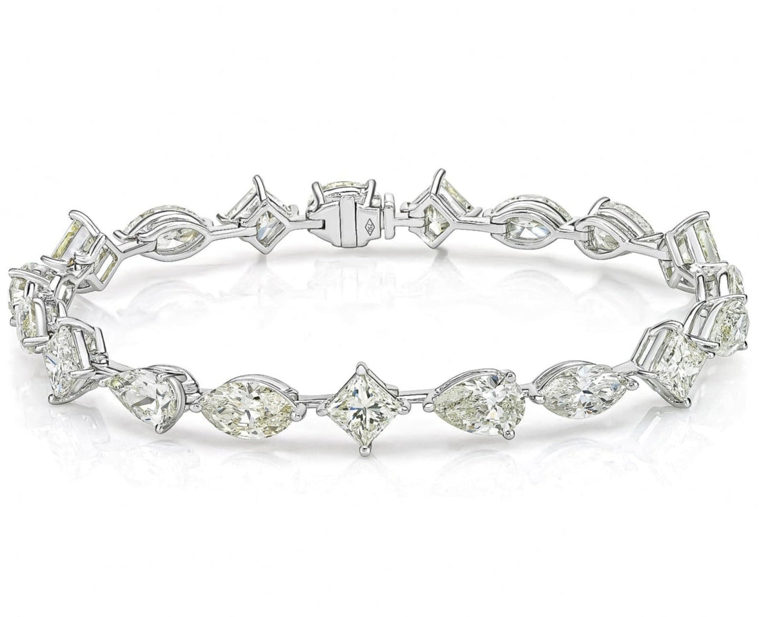 14.17 Carat Pear Shape Diamond Bracelet