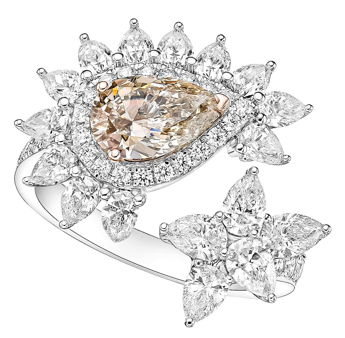 2.72 Carat Cognac Diamond Ring