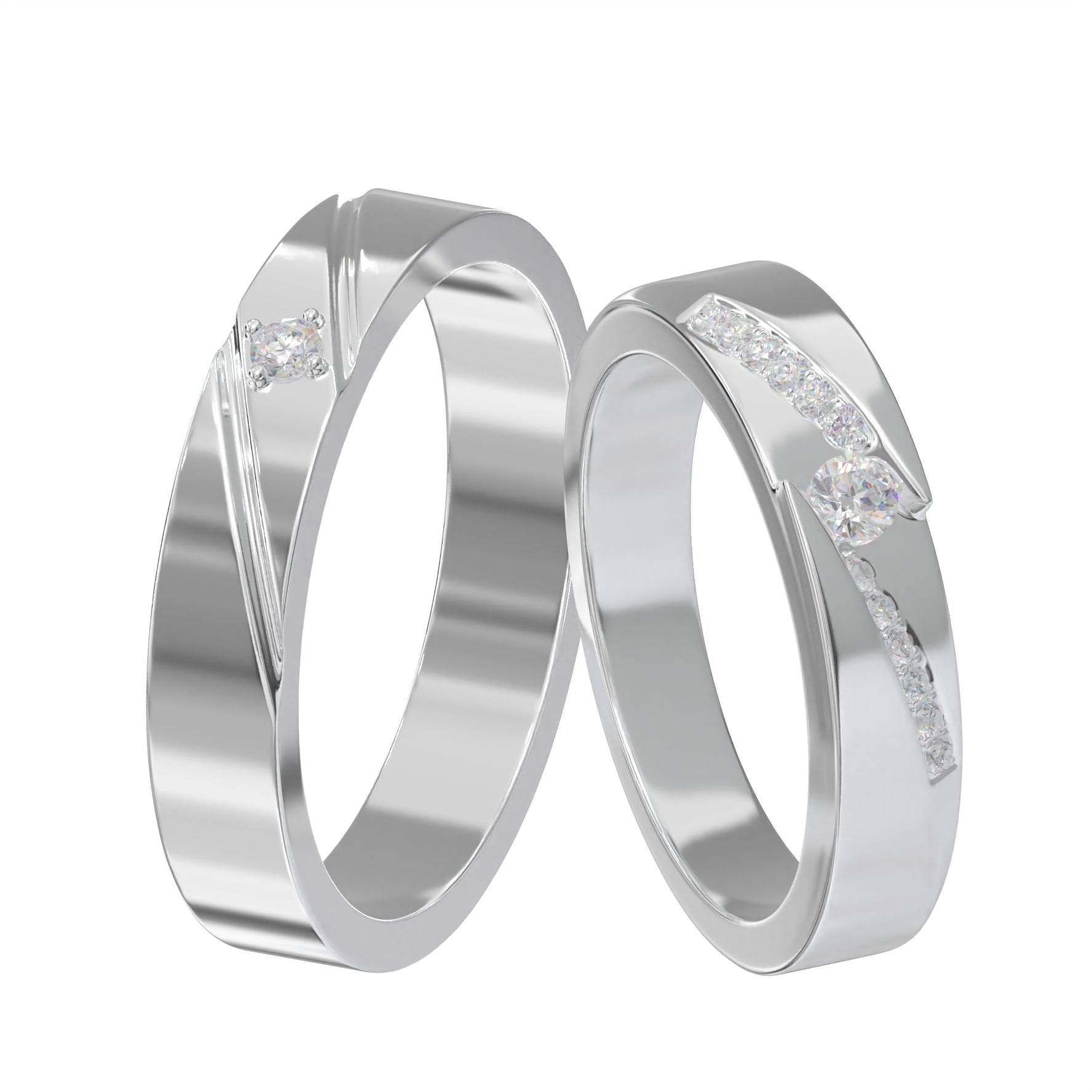 Diamond Wedding Rings D10233 & D10193