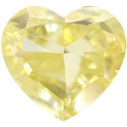 2.23 Carat Heart Fancy Yellow Color VVS2 Clarity