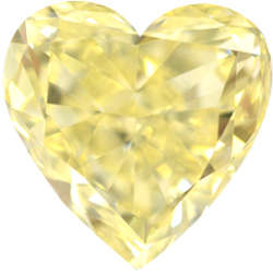 2.19 Carat Heart Fancy Light Yellow Color VS1 Clarity