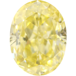 0.6 Carat Oval Fancy Yellow Color VS2 Clarity