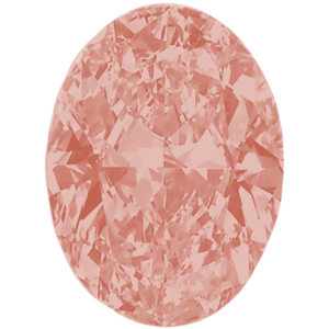 0.6 Carat Oval Fancy Pink Brown Color VS2 Clarity