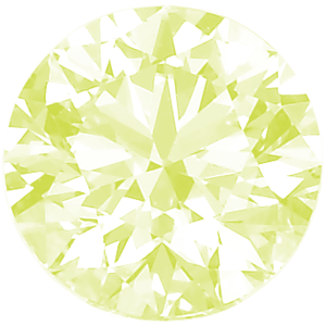 1.26 Carat Round Very Light Yellow Green Color VS1 Clarity and Very Good Cut Diamond