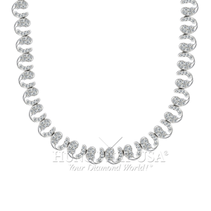 18K White Gold Diamond Necklace N0312