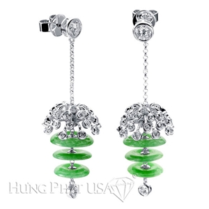 Jade and Diamond Earrings E1285