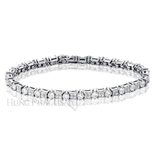 Diamond 18K White Gold Bracelet L0039