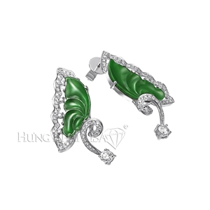 Jade and Diamond Earrings E1293