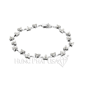 18K White Gold Diamond Bracelet Style L0631