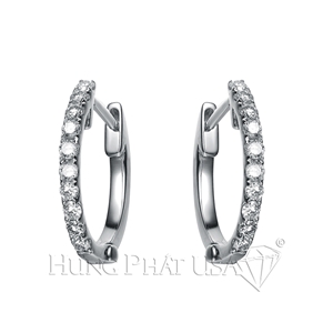 Diamond Hoop Earrings E2262F