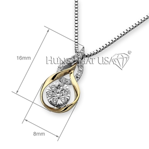 18K White Gold Diamond Pendant Style J11614