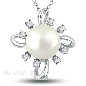 Pearl & Diamond Pendant P2430
