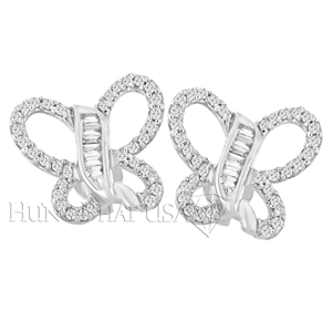 18K White Gold Diamond Earring SE605857