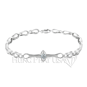 18K White Gold Diamond Bracelet Style L1746