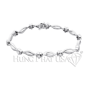 18K White Gold Diamond Bracelet Style L0271