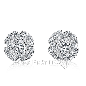 Diamond Stud Earrings Setting Style E8730
