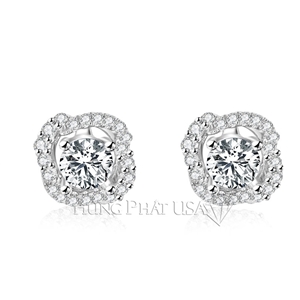 Diamond Stud Earrings Setting Style E10418