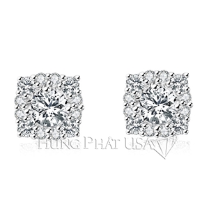 Diamond Stud Earrings Setting Style E10393
