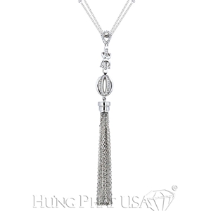18K White Gold Diamond Necklace N1328