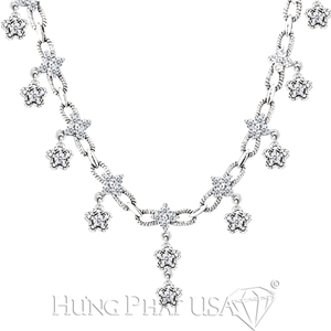 18K White Gold Diamond Necklace N61940