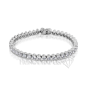 18K White Gold Diamond Bracelet L0296