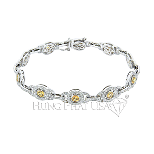 18K White Gold Diamond and Sapphire Bracelet L0185E